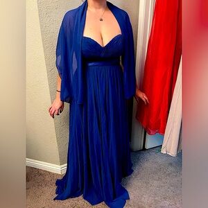 Royal blue bridesmaid dress